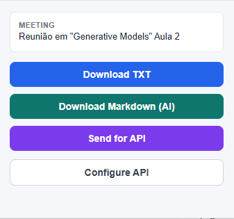 Extrator de transcrições Microsoft Teams